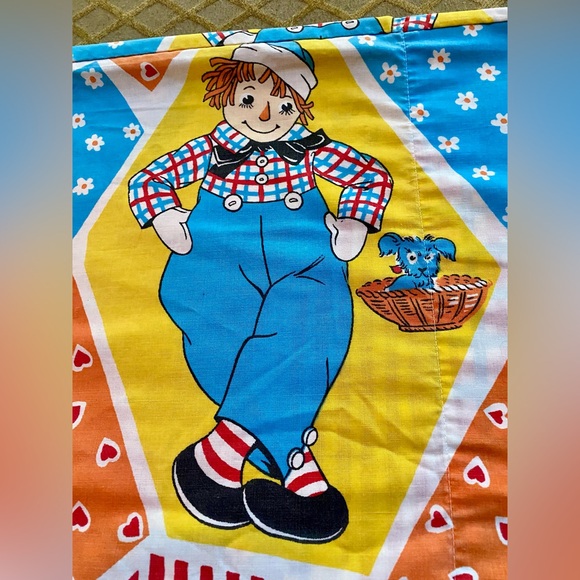 💕Pacific Raggedy Ann & Andy Standard Patchwork Pillowcase💕 Vintage - Picture 5 of 10